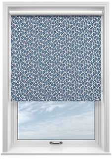 Land & Shore Oak Leaf (Blackout), Blue - Twist&Fit Roller Blind